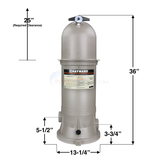Filtro Cartucho Hayward 25 Gpm C250 PISCINAS-JACUZZIS-FUENTES