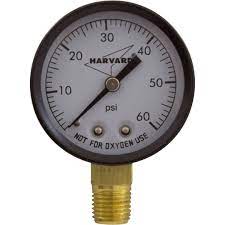 Repuesto Manómetro Genérico Con Rosca  VALVULA 2" 0-60 PSI 0.25" PENTAIR 190058Z (81060BU)