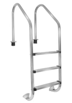 Escalera 3 Peldaños Acero Inoxidable Pro FPAQ166300 