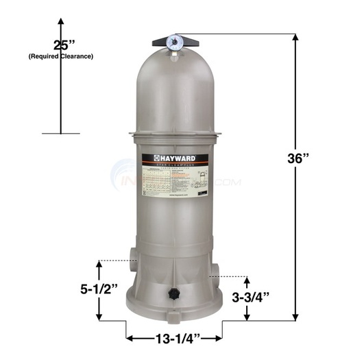 [C250] Filtro Cartucho Hayward 25 Gpm C250