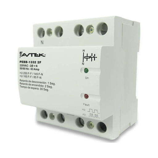 [SPC-PEBB-B260] Protección de Voltaje, supresor y corta corriente. 13500VA/W, 63A, 10seg.
